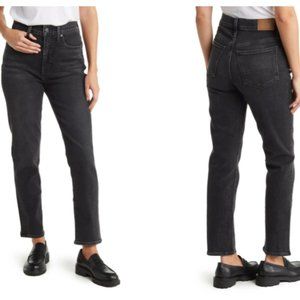 NWT Madewell Perfect Mid-Rise Vintage Jean Clean Black Wash Size 31
